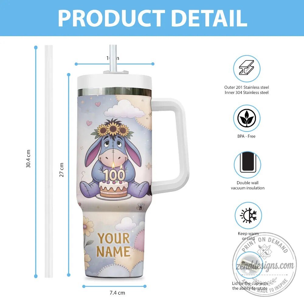 Personalized Stanley Eeyore 100th Anniversary 40oz Tumbler with Handle 7 Personalized Stanley Eeyore 100th Anniversary 40oz Tumbler with Handle