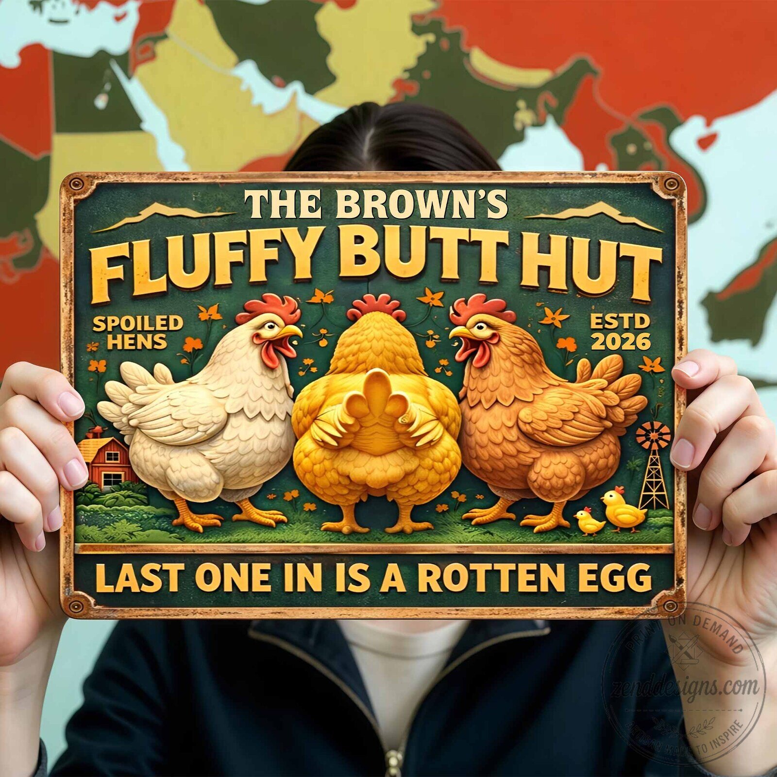 Farmers Fluffy Butt Hut Spoiled Hens Last One In Is A Rotten Egg Metal Plaque 13 Farmers Fluffy Butt Hut Spoiled Hens Last One In Is A Rotten Egg Metal Plaque