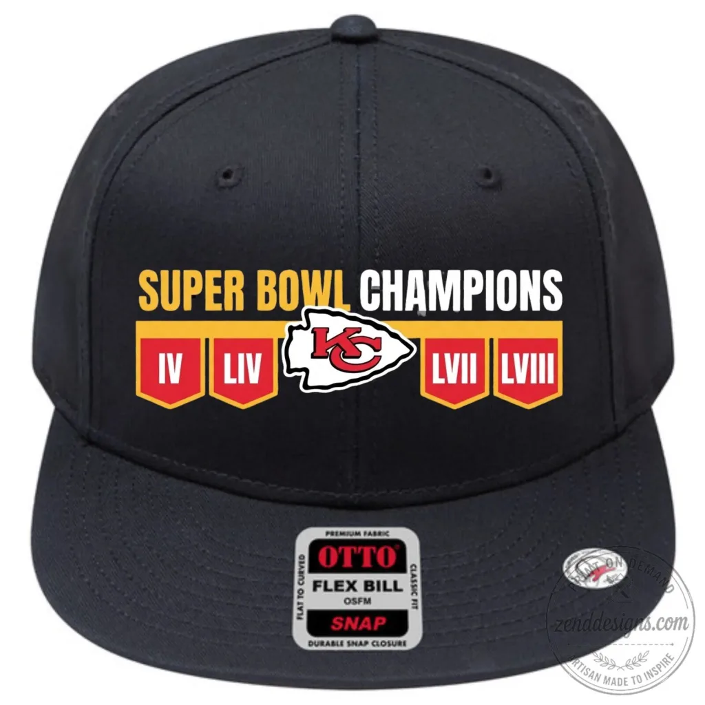 Kansas City Chiefs Super Bowl Champions Four Time Winner Snapback Cap Hat Kansas City Chiefs Super Bowl Champions Four Time Winner Snapback Cap Hat