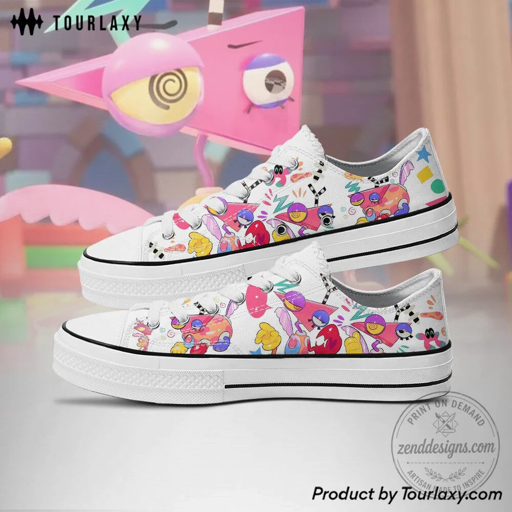 The Amazing Digital Circus Zooble Character Pattern Low Top Canvas Shoes 3 The Amazing Digital Circus Zooble Character Pattern Low Top Canvas Shoes