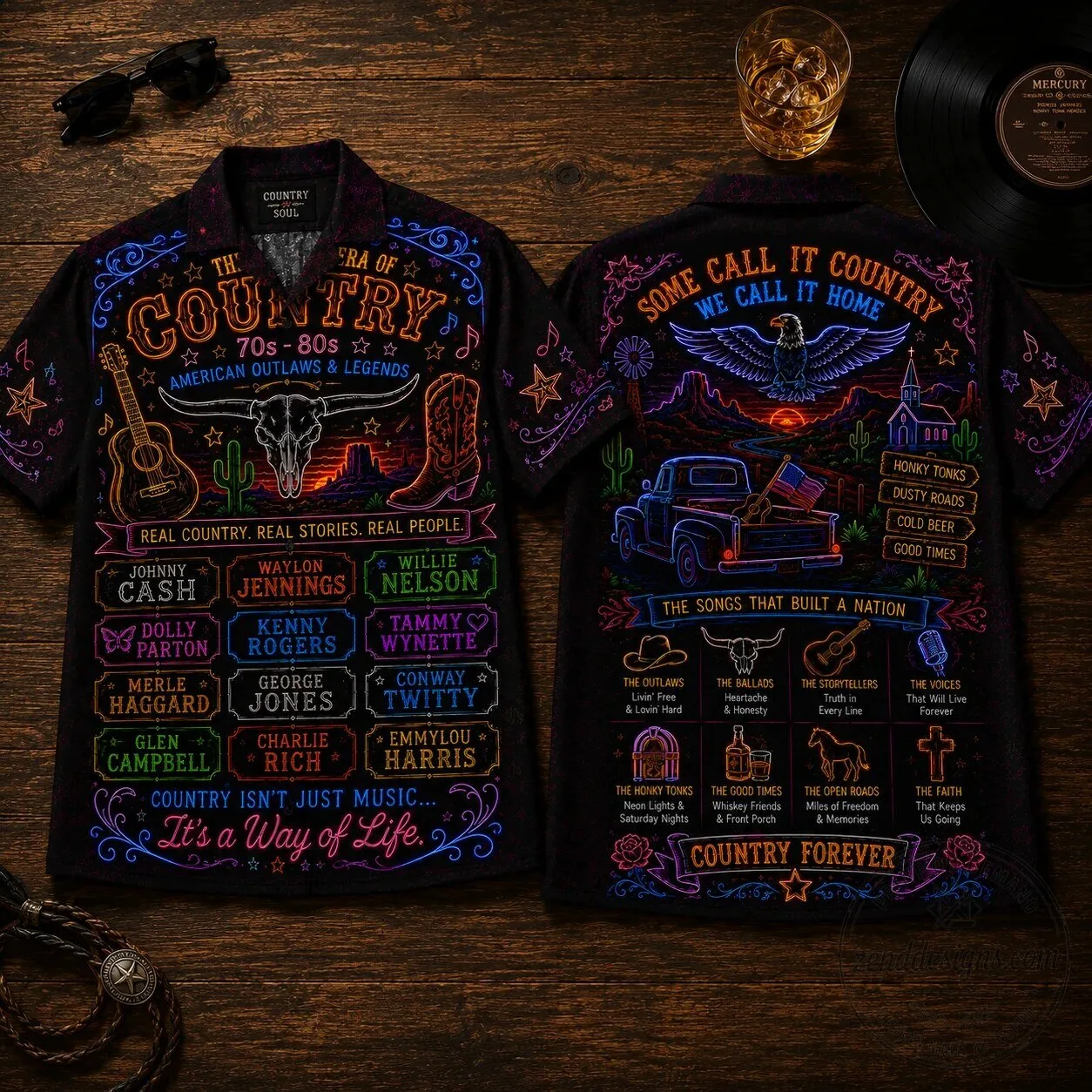 Country Music Legends Hawaiian Shirt - American Outlaws & Legends 4 Country Music Legends Hawaiian Shirt - American Outlaws & Legends