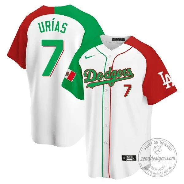 Julio Urias Mexican Heritage Jersey for Los Angeles Dodgers Baseball Fans 10 Julio Urias Mexican Heritage Jersey for Los Angeles Dodgers Baseball Fans