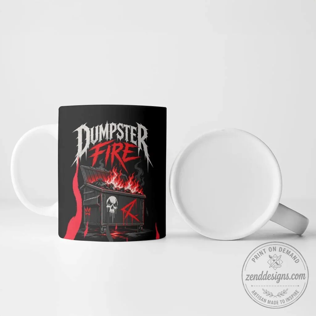 Dumpster Fire Everything Is Fine Heavy Metal Flame Skull Sarcastic Art Coffee Mug 8 Dumpster Fire Everything Is Fine Heavy Metal Flame Skull Sarcastic Art Coffee Mug