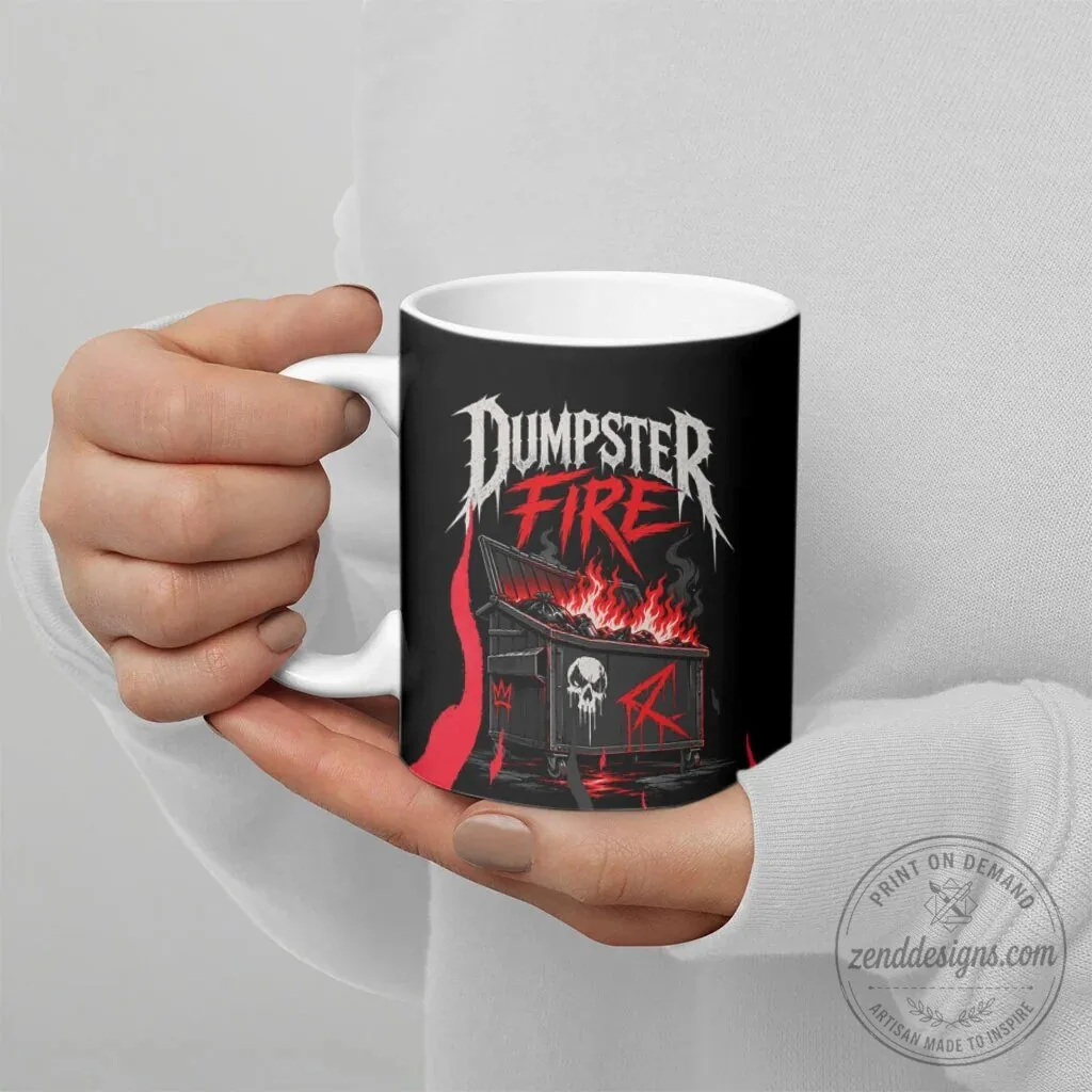 Dumpster Fire Everything Is Fine Heavy Metal Flame Skull Sarcastic Art Coffee Mug 11 Dumpster Fire Everything Is Fine Heavy Metal Flame Skull Sarcastic Art Coffee Mug