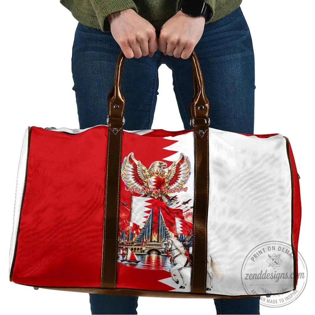 Bahrain National Day Travel Bag Cultural Emblem Flag Horse Knight 6 Bahrain National Day Travel Bag Cultural Emblem Flag Horse Knight