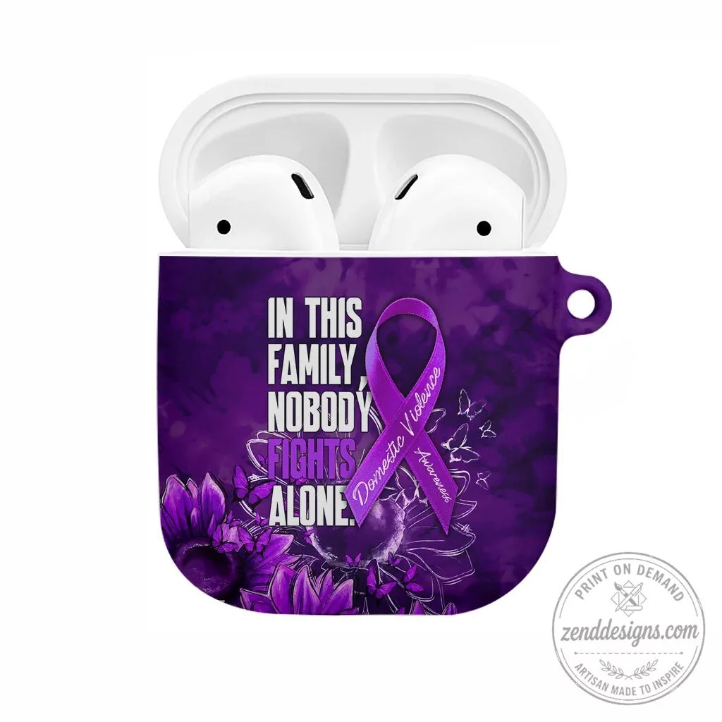 Domestic Violence Awareness Purple Ribbon Sunflower AirPods Case 6 Domestic Violence Awareness Purple Ribbon Sunflower AirPods Case