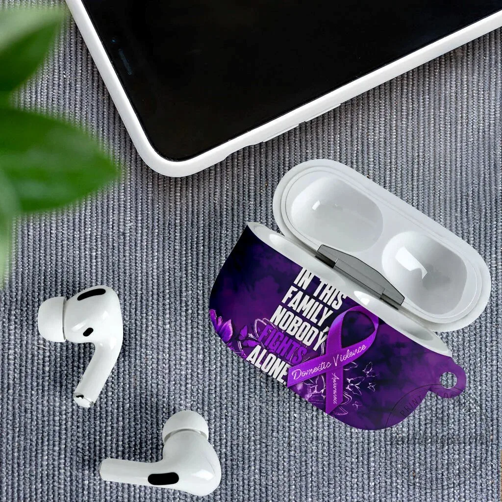 Domestic Violence Awareness Purple Ribbon Sunflower AirPods Case 9 Domestic Violence Awareness Purple Ribbon Sunflower AirPods Case