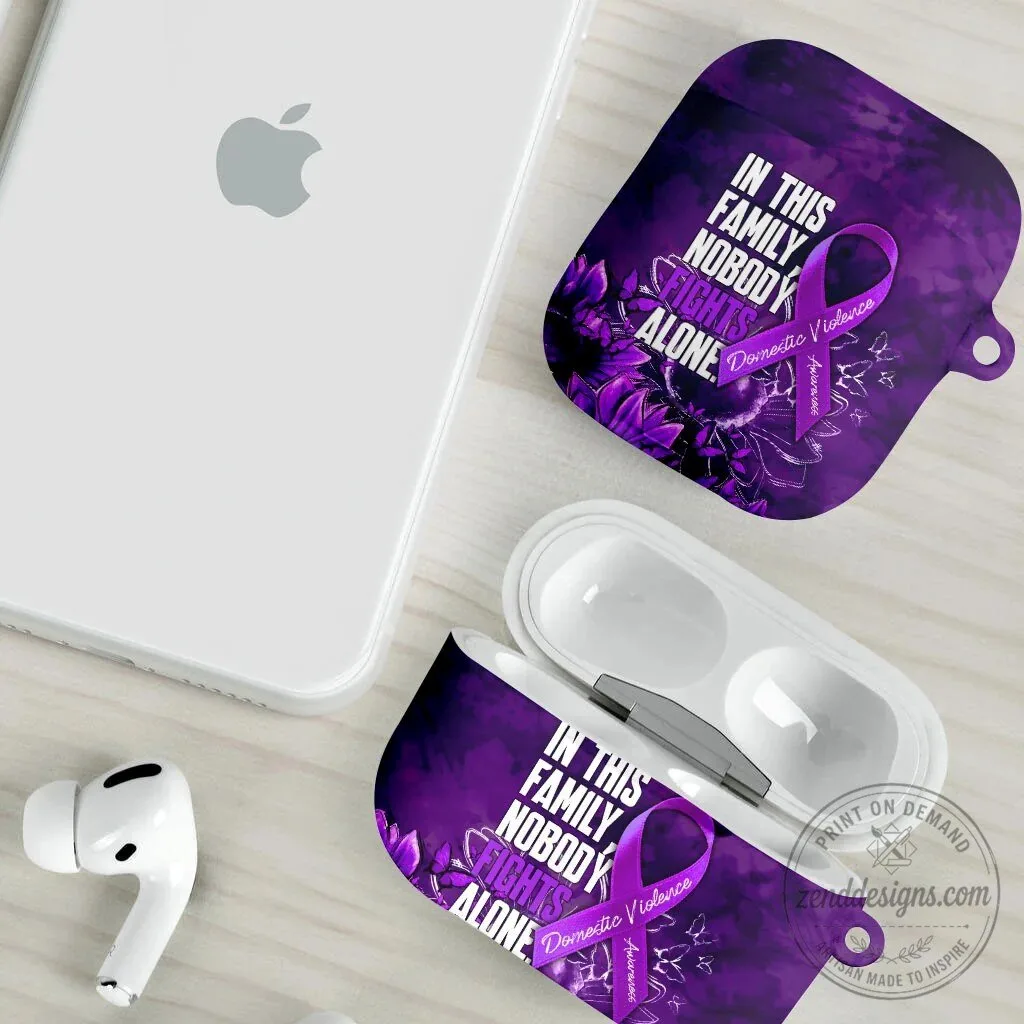 Domestic Violence Awareness Purple Ribbon Sunflower AirPods Case 10 Domestic Violence Awareness Purple Ribbon Sunflower AirPods Case