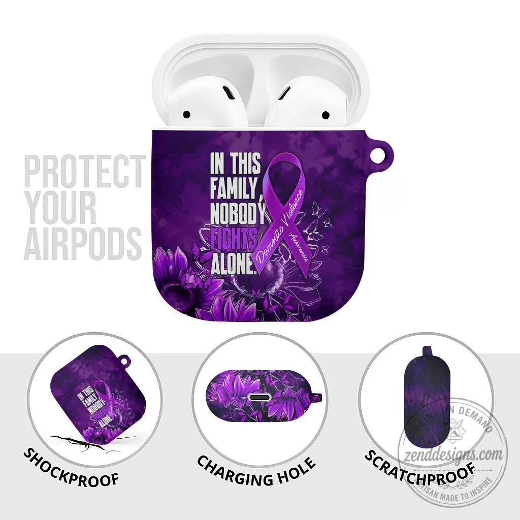 Domestic Violence Awareness Purple Ribbon Sunflower AirPods Case 11 Domestic Violence Awareness Purple Ribbon Sunflower AirPods Case