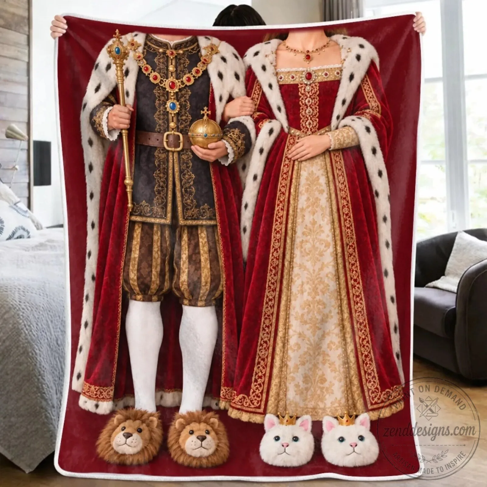 My King And My Queen Personalized Couple Blanket - Custom Name Christmas Gift 9 My King And My Queen Personalized Couple Blanket - Custom Name Christmas Gift