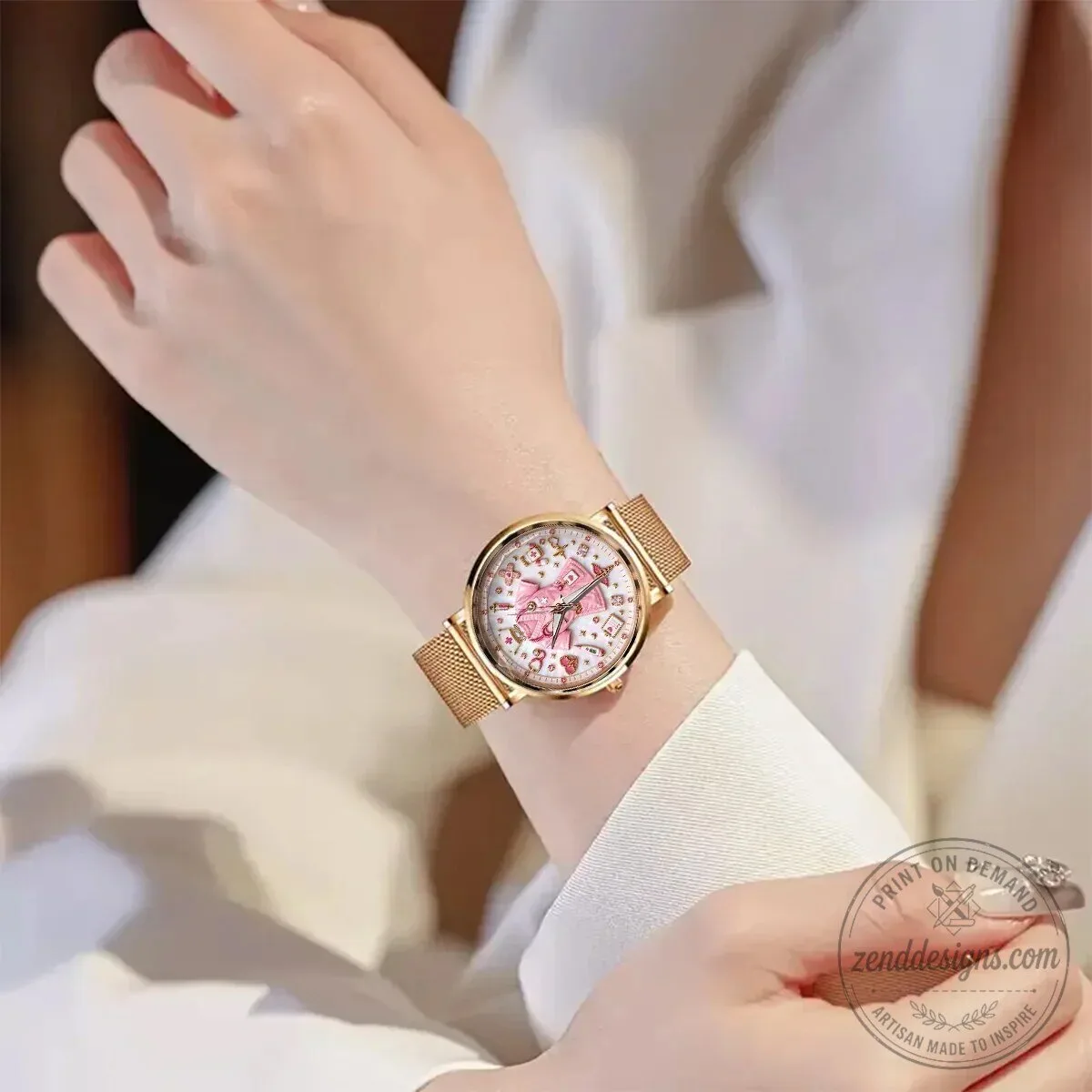 Personalized Nurse Life Custom Name Pink Medical Theme Women's Wrist Watch 11 Personalized Nurse Life Custom Name Pink Medical Theme Women