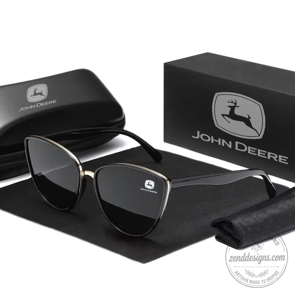 John Deere Branded Cat Eye Style Women's Fashion Sunglasses