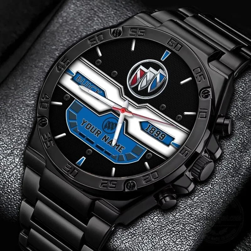 Buick Custom Name Elegant Fashion Design Black Stainless Steel Watch