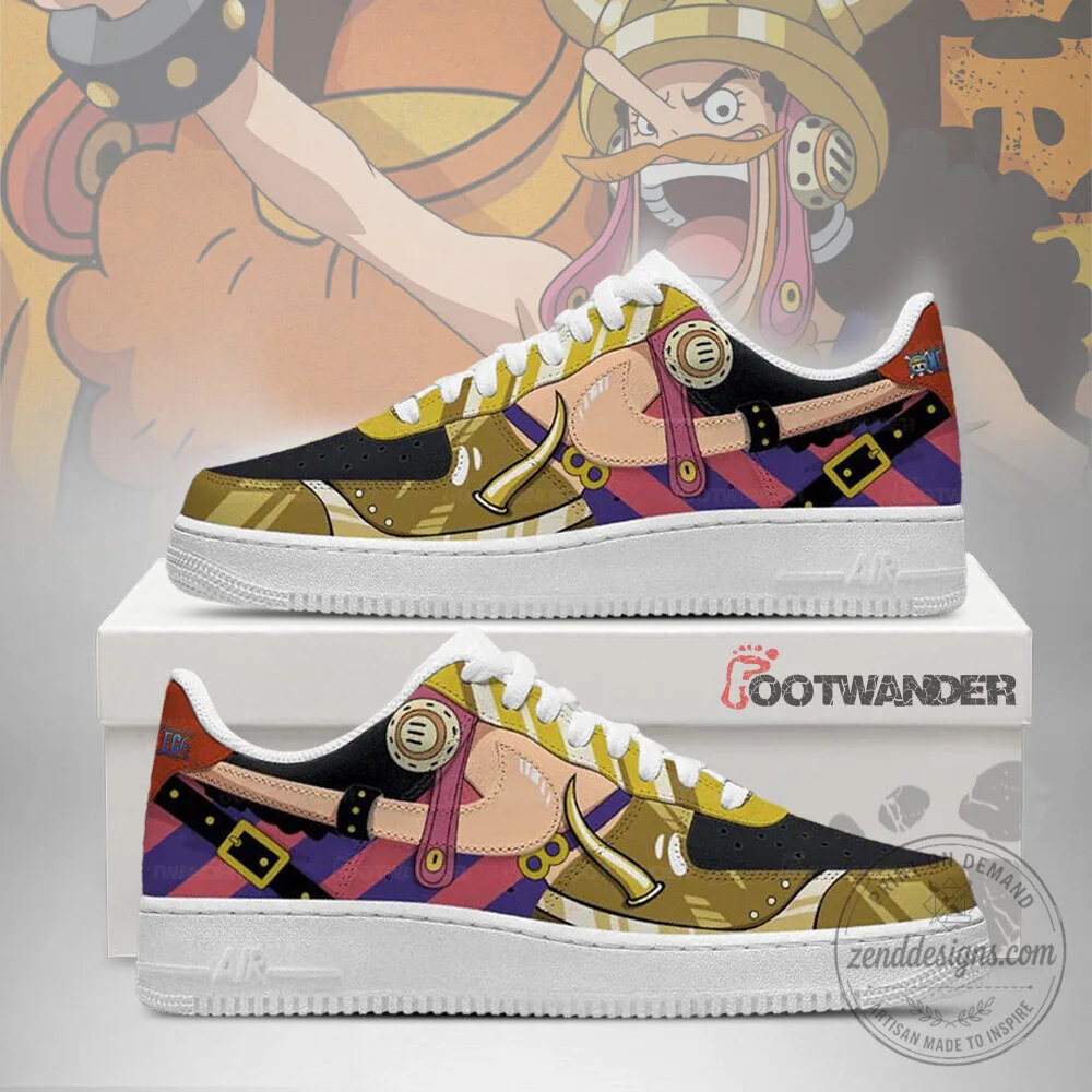 One Piece Usopp Character Design Custom Printed Casual Sneakers