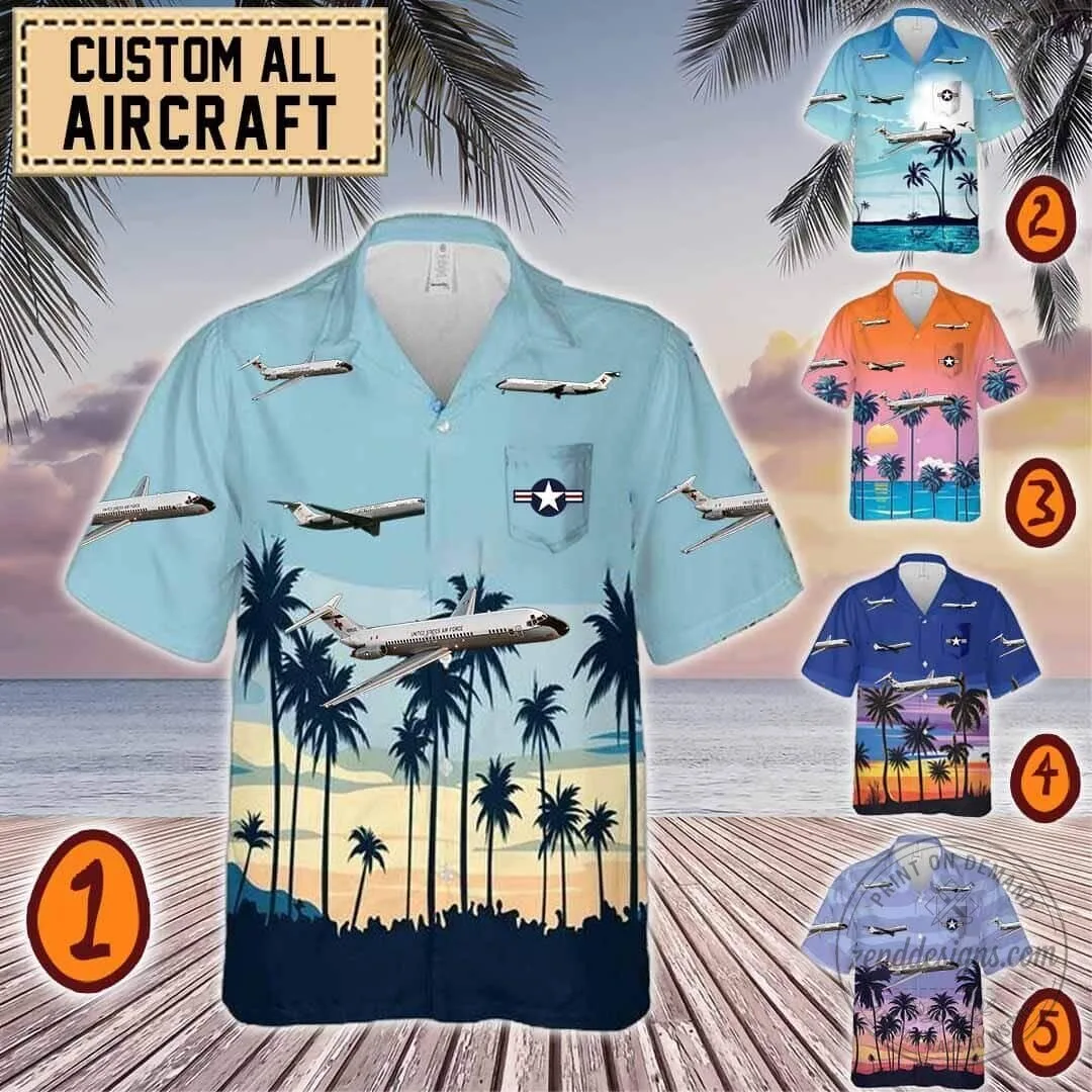 C-9A Nightingale Military Aircraft Hawaiian Shirt