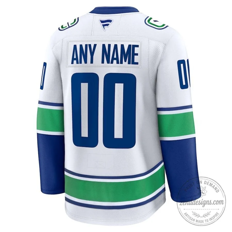 Vancouver Canucks Away Premium Custom Hockey Jersey 3 Vancouver Canucks Away Premium Custom Hockey Jersey