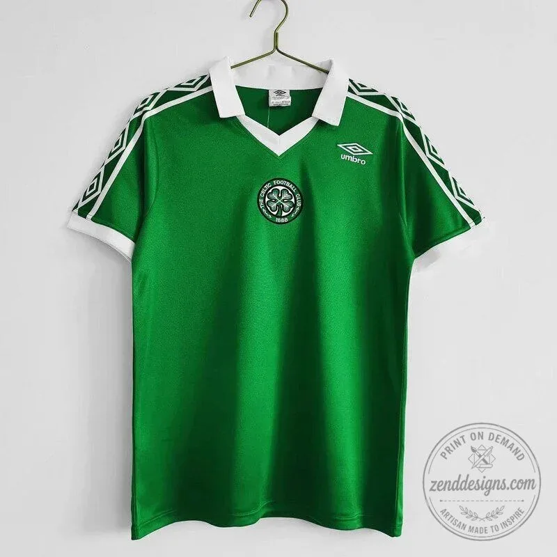 Celtic Football Club 1980 Home Retro Soccer Kit Short Sleeve Jersey