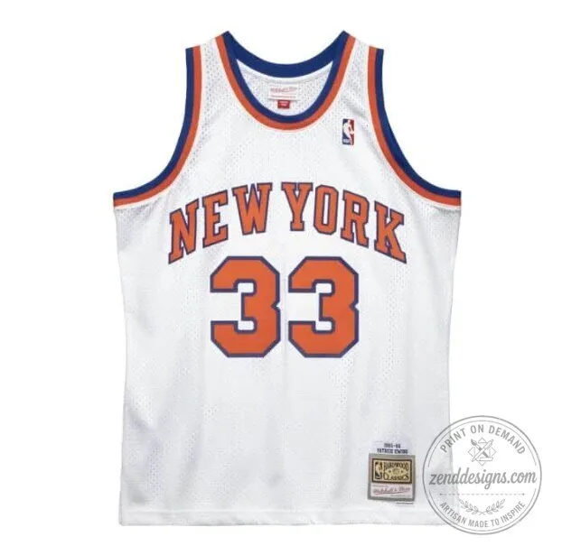 New York Knicks Patrick Ewing Number 33 1991-92 Retro Basketball Jersey
