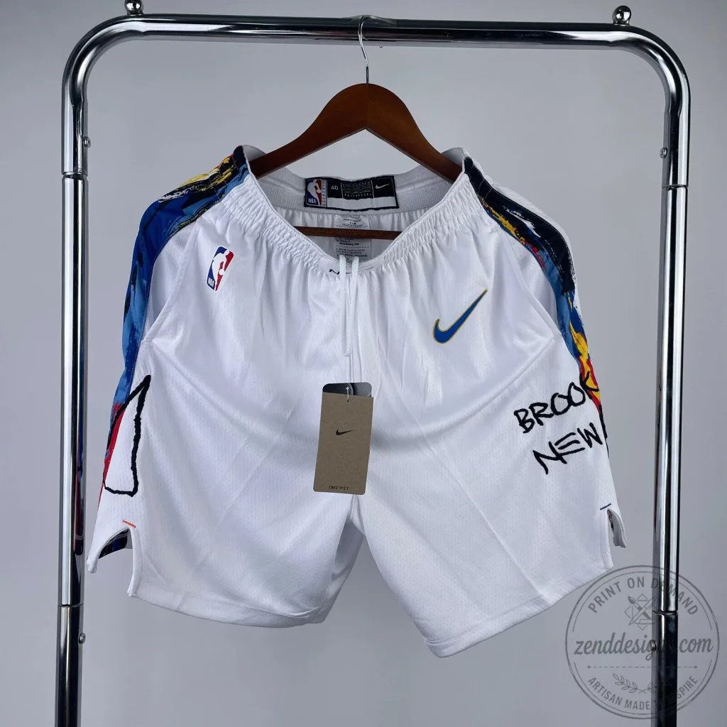 Brooklyn Nets City Edition White Basketball Shorts Brooklyn Nets City Edition White Basketball Shorts