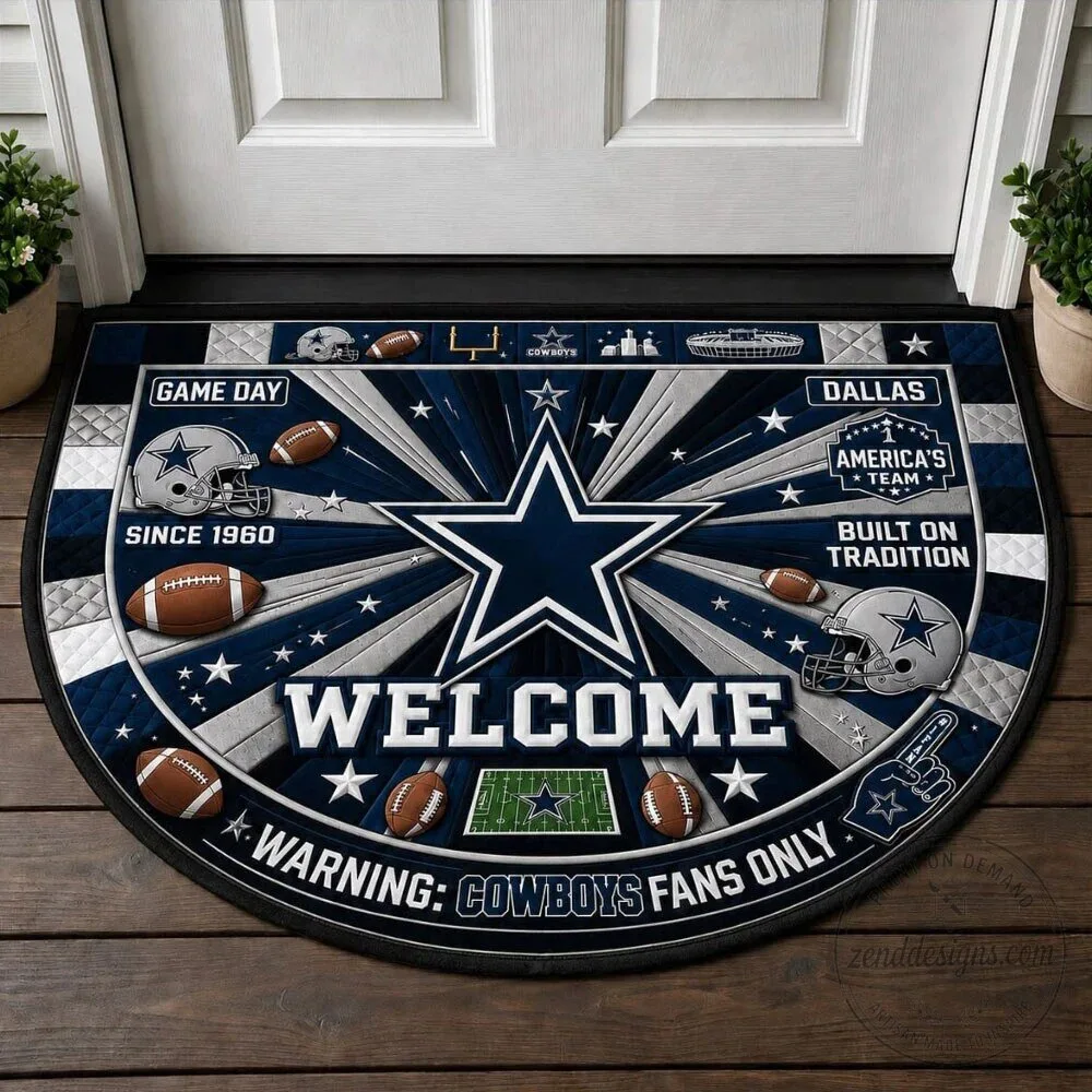 Dallas Cowboys Football Team Welcome Home Doormat