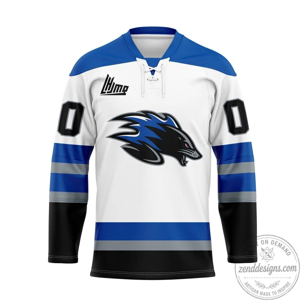 Saint John Sea Dogs Personalized Away Lace Hockey Jersey