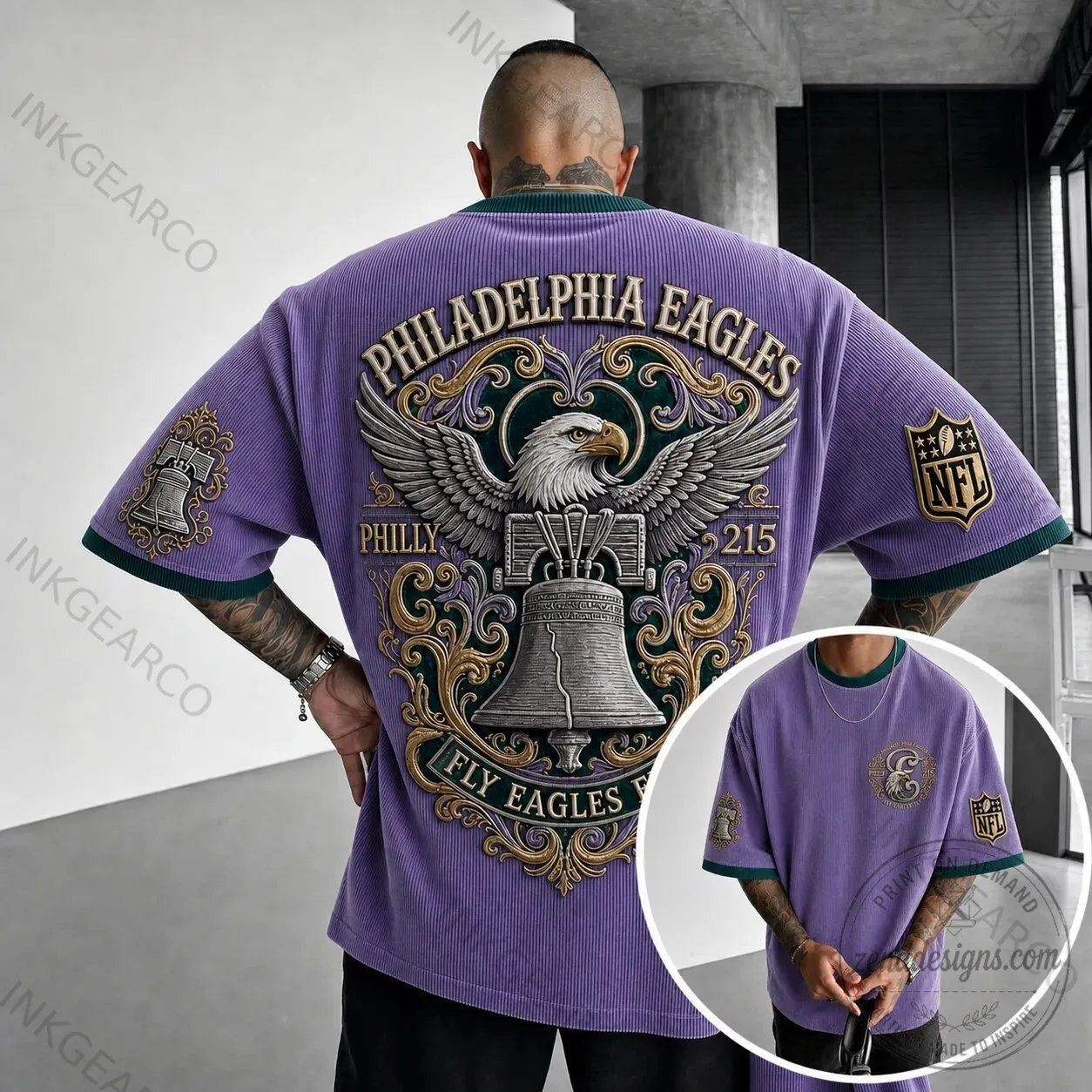 Philadelphia Eagles NFL Liberty Bell Fly Eagles Fly Vintage T-Shirt