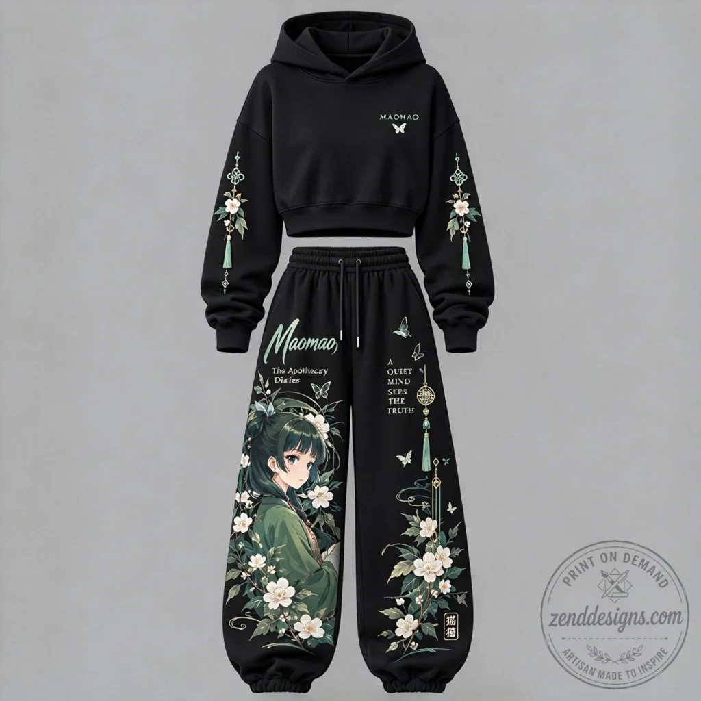 The Apothecary Diaries Maomao Anime Character Floral Women's Hoodie The Apothecary Diaries Maomao Anime Character Floral Women's Hoodie