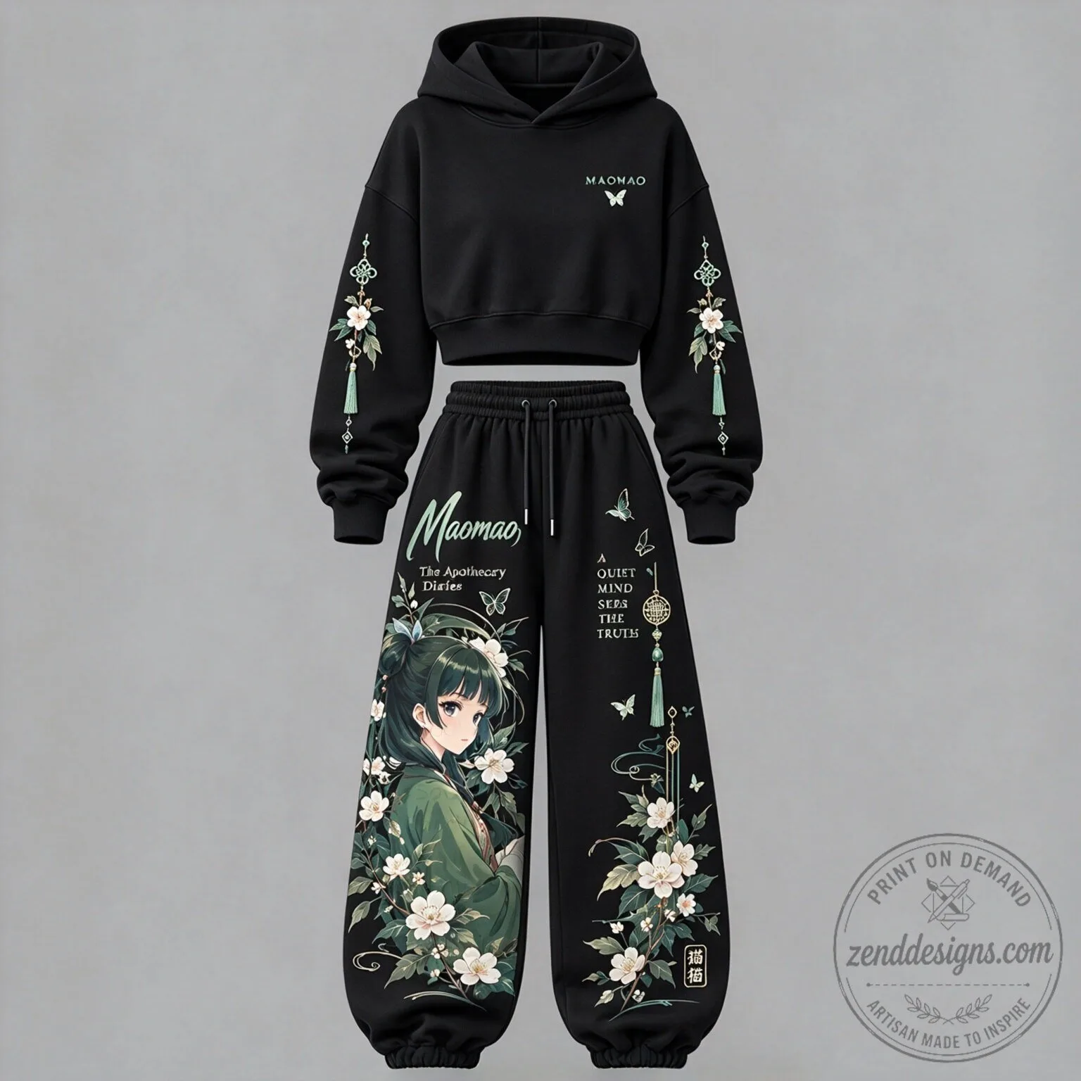 The Apothecary Diaries Maomao Anime Character Floral Women's Hoodie