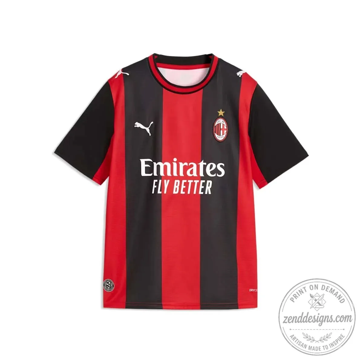 AC Milan 2026-2027 Home Kit Football Soccer Team Jersey 10 AC Milan 2026-2027 Home Kit Football Soccer Team Jersey