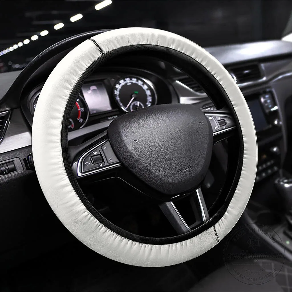 White Steering Wheel Cover Car Interior Accessory