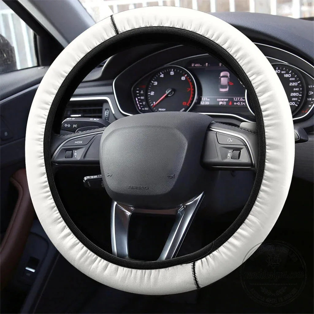 White Steering Wheel Cover Car Interior Accessory 3 White Steering Wheel Cover Car Interior Accessory