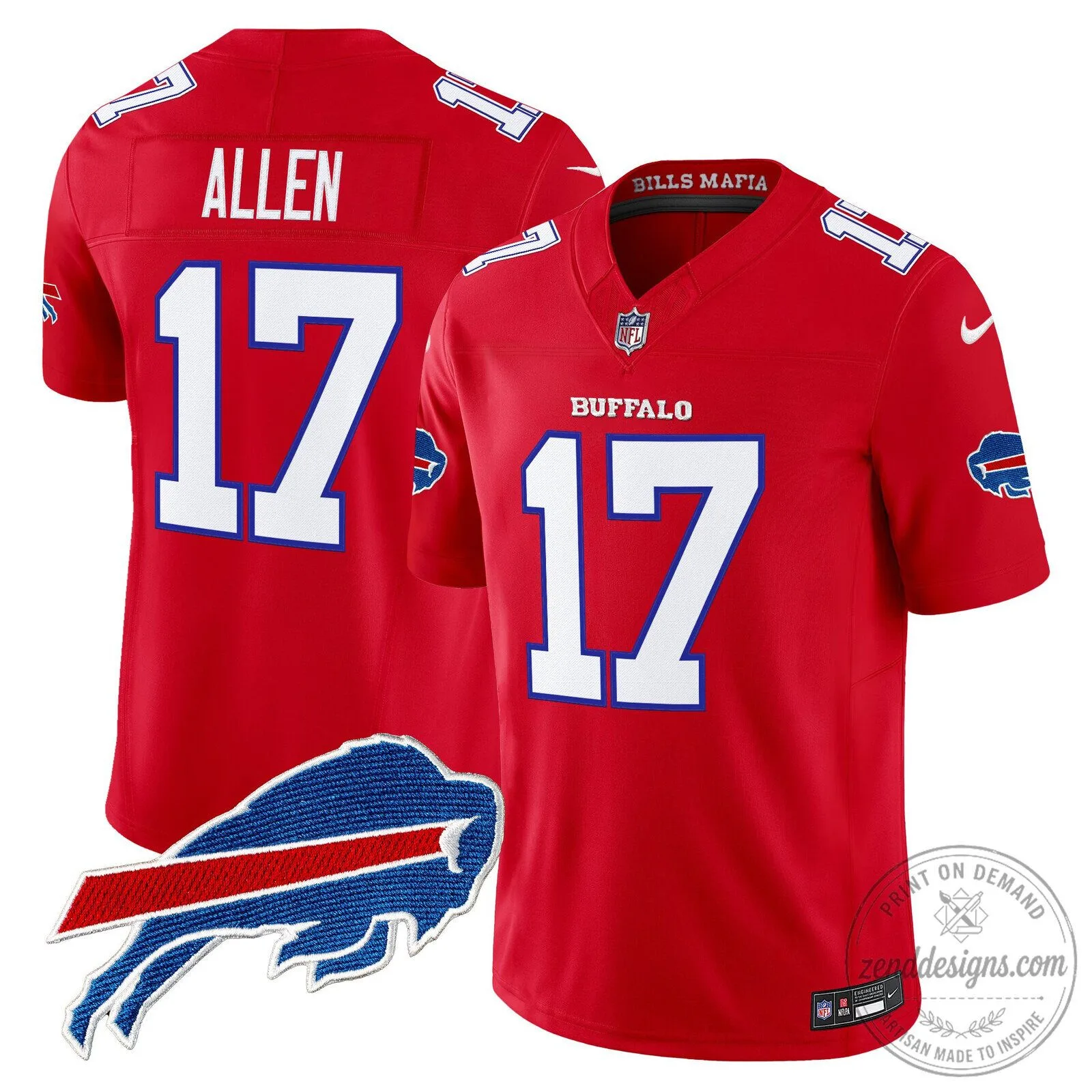 Buffalo Bills Josh Allen Vapor Limited Football Jersey 35 Buffalo Bills Josh Allen Vapor Limited Football Jersey