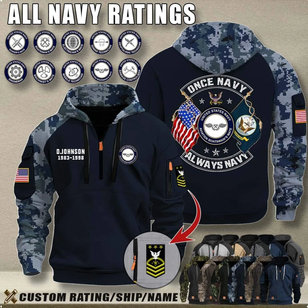 United States Navy Aviation Boatswain's Mate Once Always Navy Camouflage Hoodie United States Navy Aviation Boatswain's Mate Once Always Navy Camouflage Hoodie