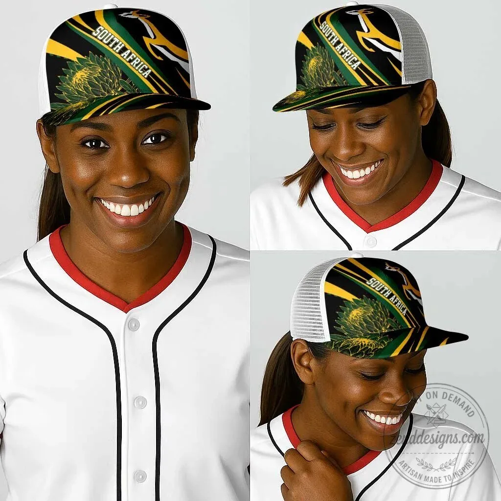 South Africa Springboks Rugby Team Protea Flower Baseball Cap 11 South Africa Springboks Rugby Team Protea Flower Baseball Cap