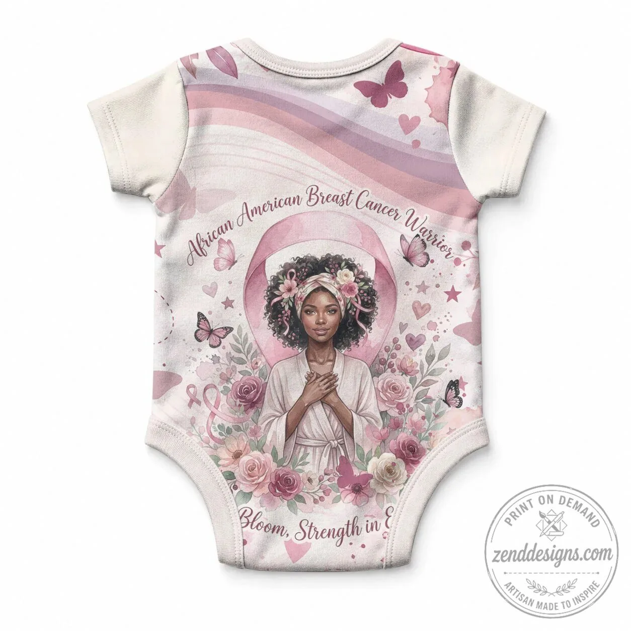 African American Breast Cancer Awareness Pink Ribbon Black Queen Baby Romper 5 African American Breast Cancer Awareness Pink Ribbon Black Queen Baby Romper