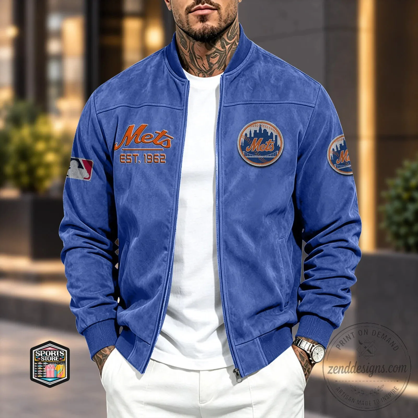 New York Mets Baseball Team Est. 1962 MLB Fan Apparel Bomber Jacket