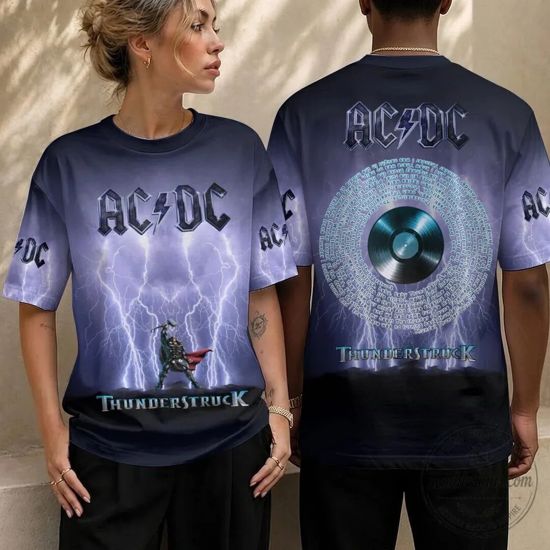 AC/DC Thunderstruck Album Cover Art Rock Band Music Fan T-Shirt