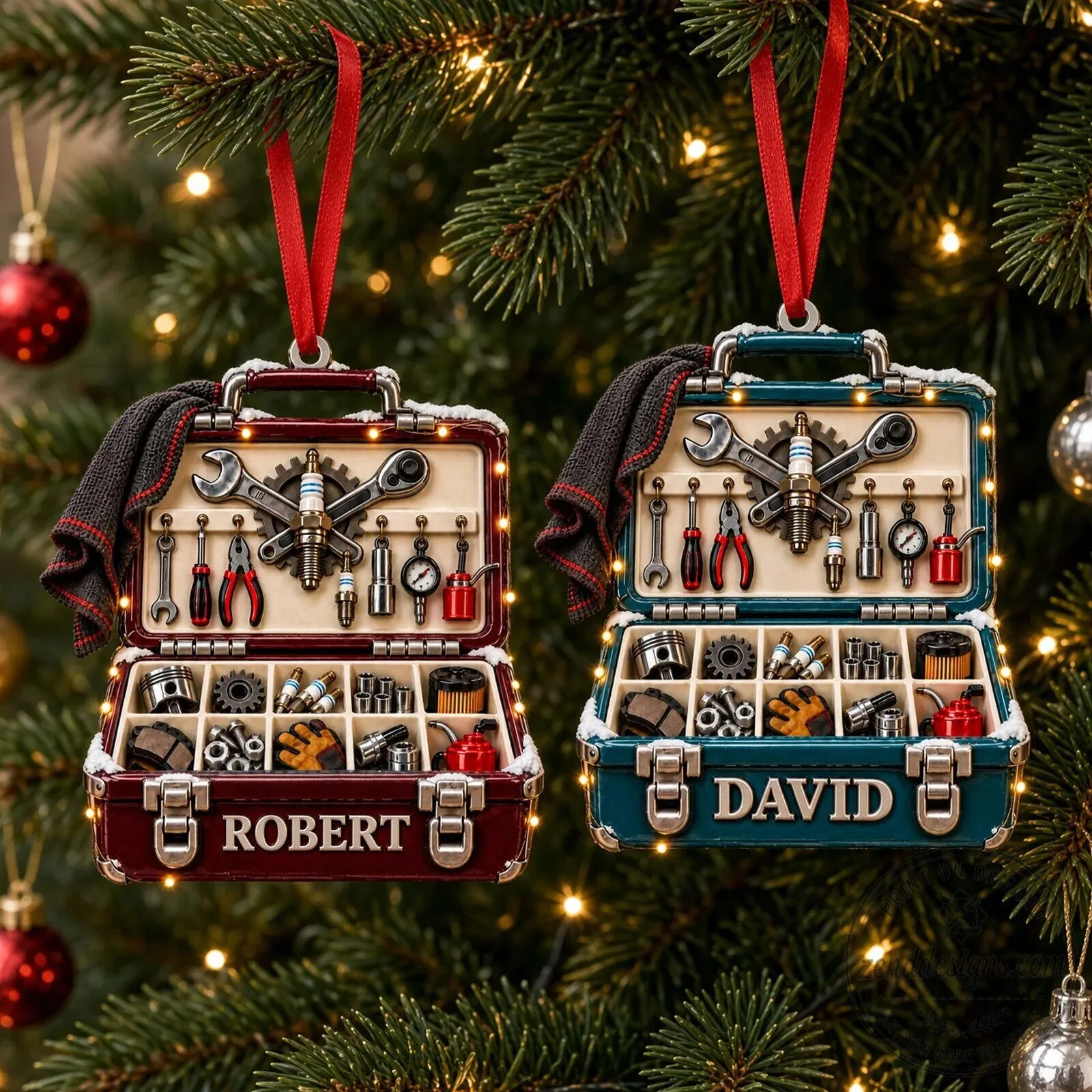 Personalized Mechanic Tool Box Christmas Tree Ornament Custom Name Gift For Mechanics 5 Personalized Mechanic Tool Box Christmas Tree Ornament Custom Name Gift For Mechanics