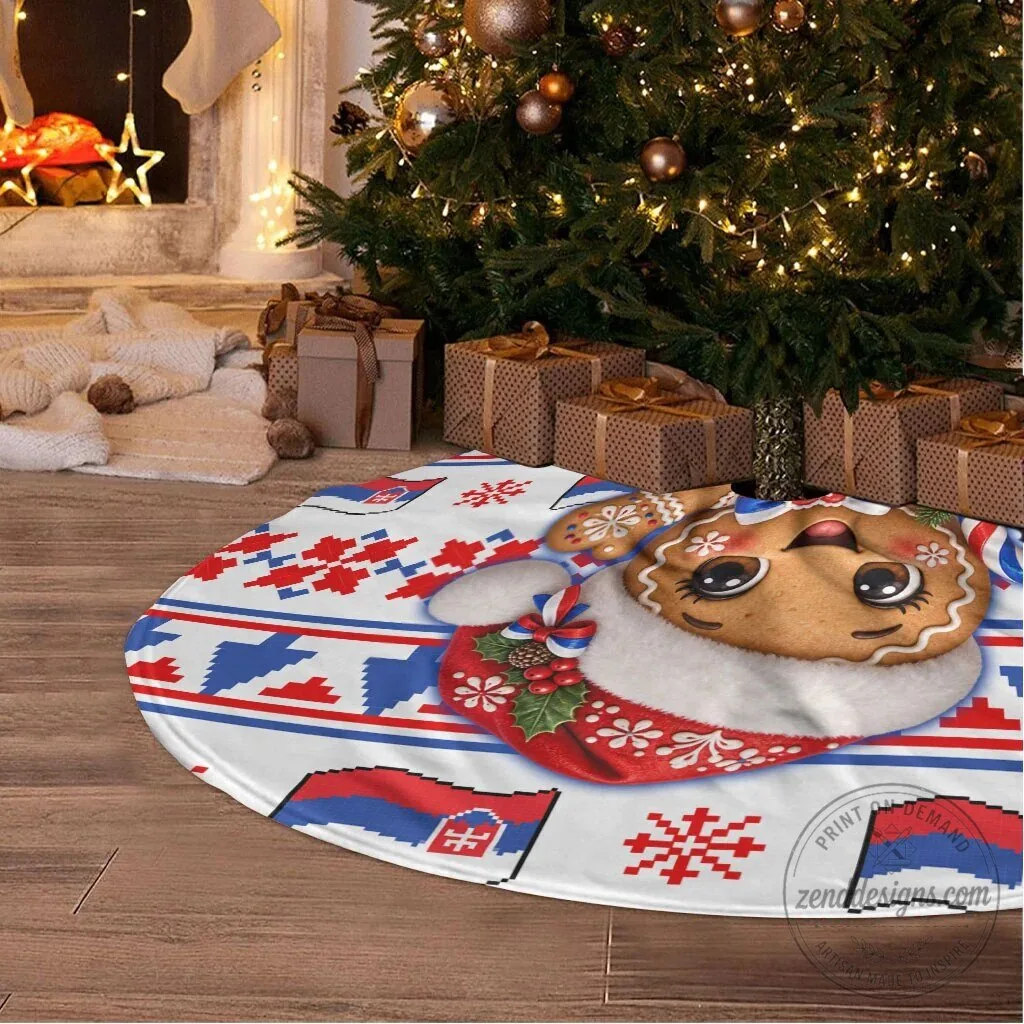 Slovakia Christmas Gingerbread Man Candy Cane Fair Isle Tree Skirt 6 Slovakia Christmas Gingerbread Man Candy Cane Fair Isle Tree Skirt