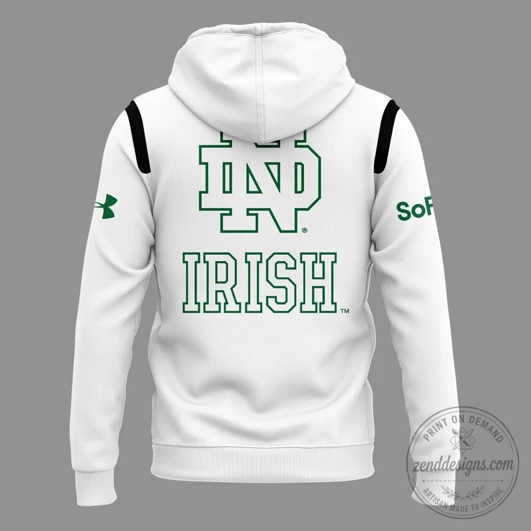 Fighting Irish Notre Dame Mascot Hoodie in White for Football Fans 5 Fighting Irish Notre Dame Mascot Hoodie in White for Football Fans