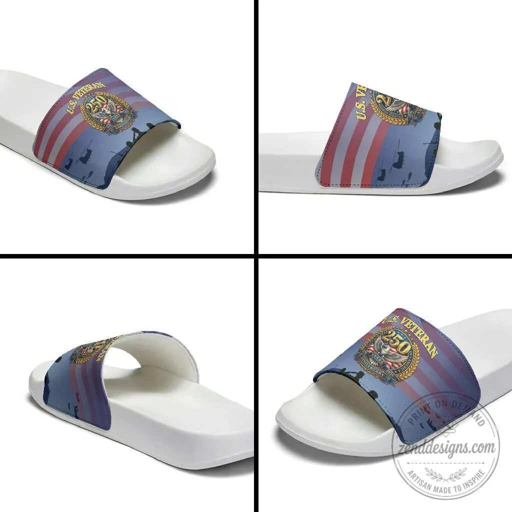 United States Veteran 250th Anniversary Patriotic Eagle Slide Sandals 11 United States Veteran 250th Anniversary Patriotic Eagle Slide Sandals