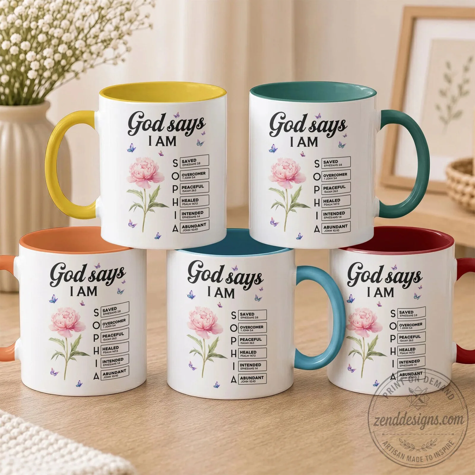 God Says I Am Bible Verse Christian Personalized Coffee Mug 10 God Says I Am Bible Verse Christian Personalized Coffee Mug
