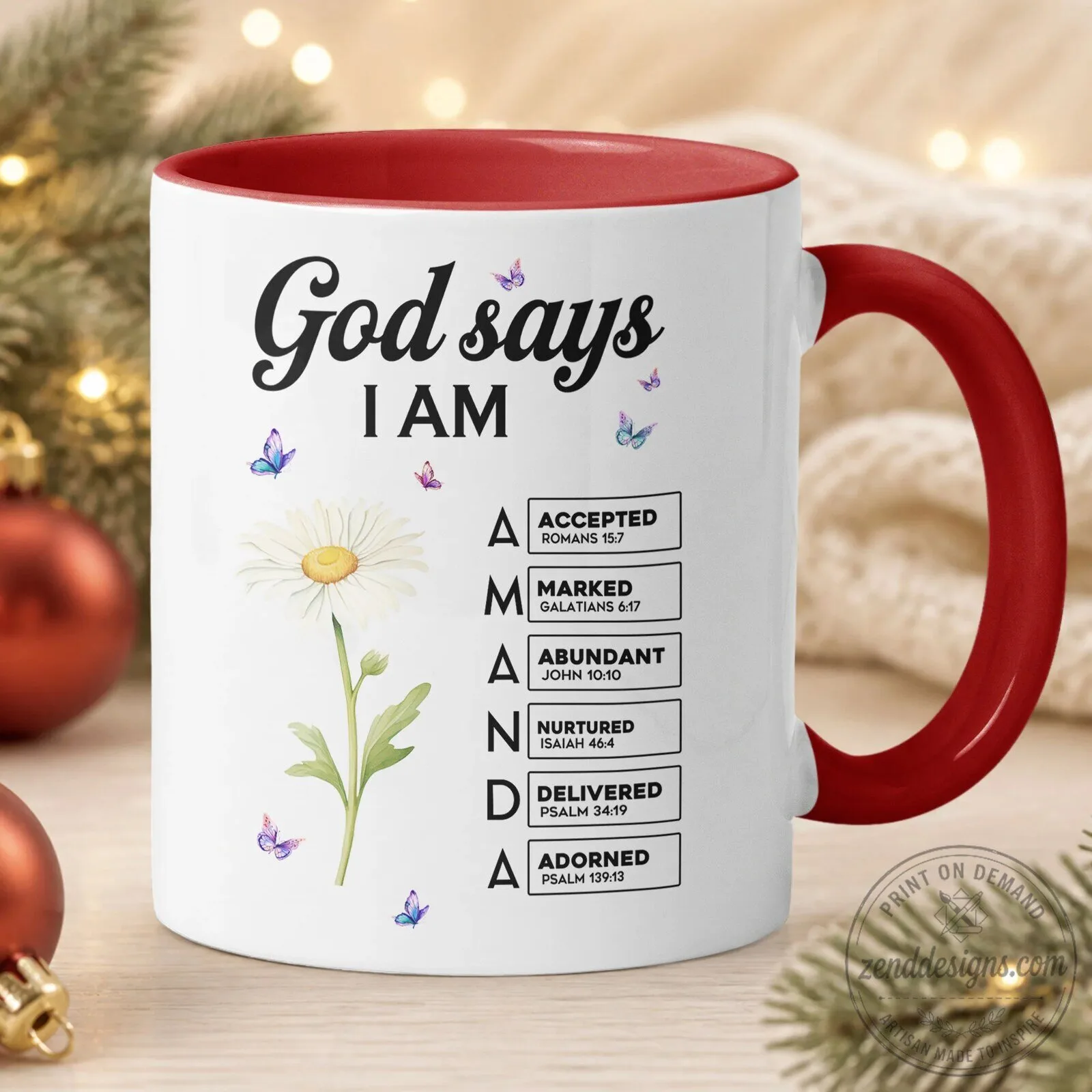 God Says I Am Bible Verse Christian Personalized Coffee Mug 13 God Says I Am Bible Verse Christian Personalized Coffee Mug