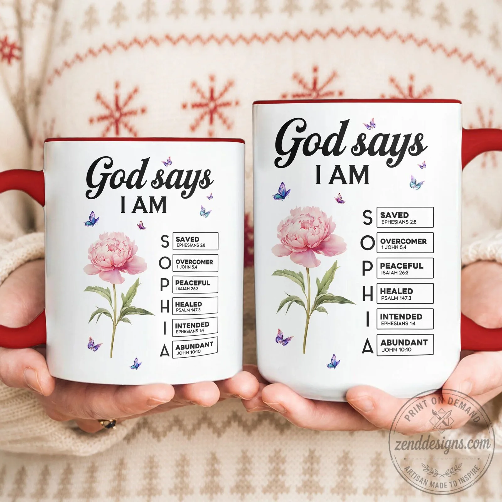 God Says I Am Bible Verse Christian Personalized Coffee Mug 15 God Says I Am Bible Verse Christian Personalized Coffee Mug