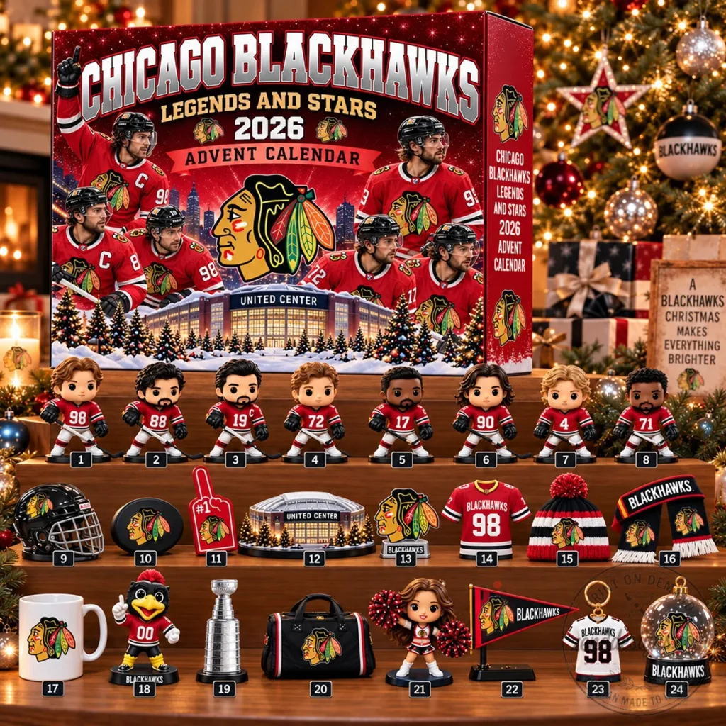 Chicago Blackhawks Legends and Stars 2026 Advent Calendar Chicago Blackhawks Legends and Stars 2026 Advent Calendar 2D