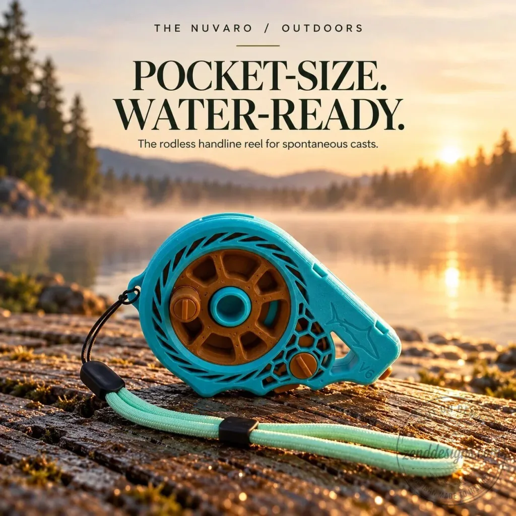 Nuvaro Outdoors Pocket-Size Water-Ready Rodless Handline Fishing Reel Nuvaro Outdoors Pocket-Size Water-Ready Rodless Handline Fishing Reel