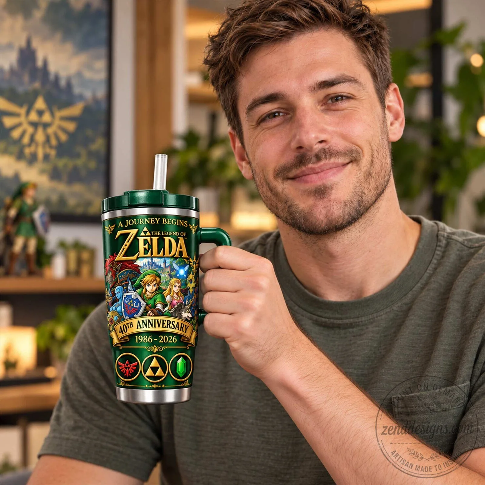 The Legend of Zelda 40th Anniversary A Journey Begins Insulated Tumbler 5 The Legend of Zelda 40th Anniversary A Journey Begins Insulated Tumbler
