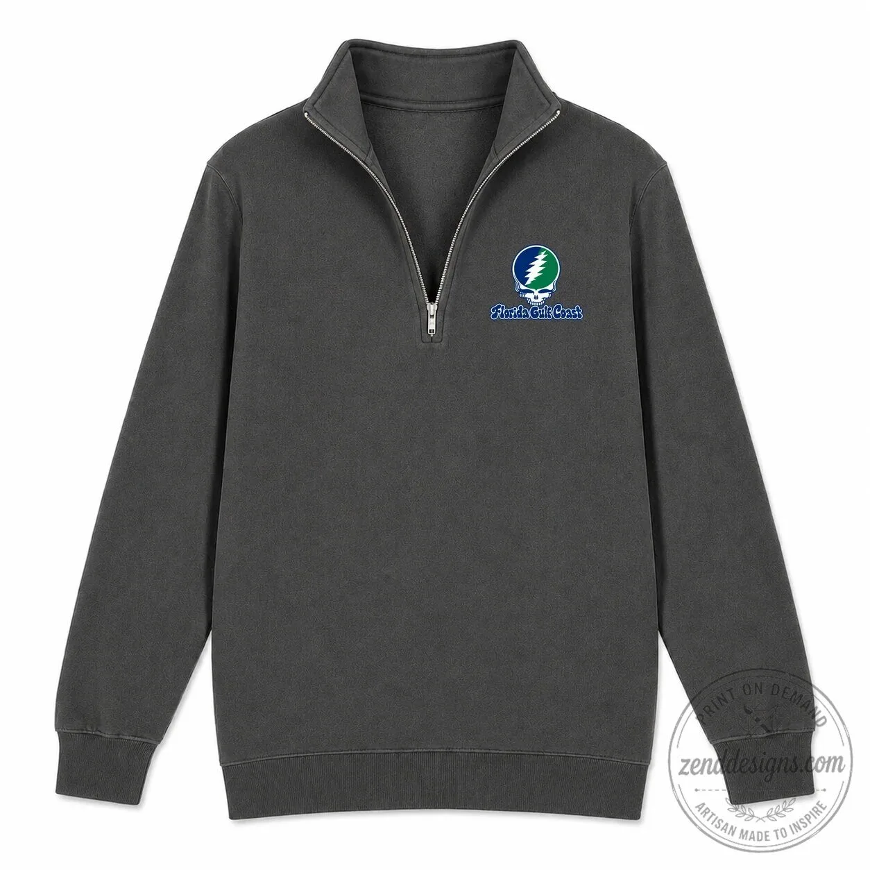 Florida Gulf Coast Grateful Dead Stealie Quarter-Zip Sweatshirt