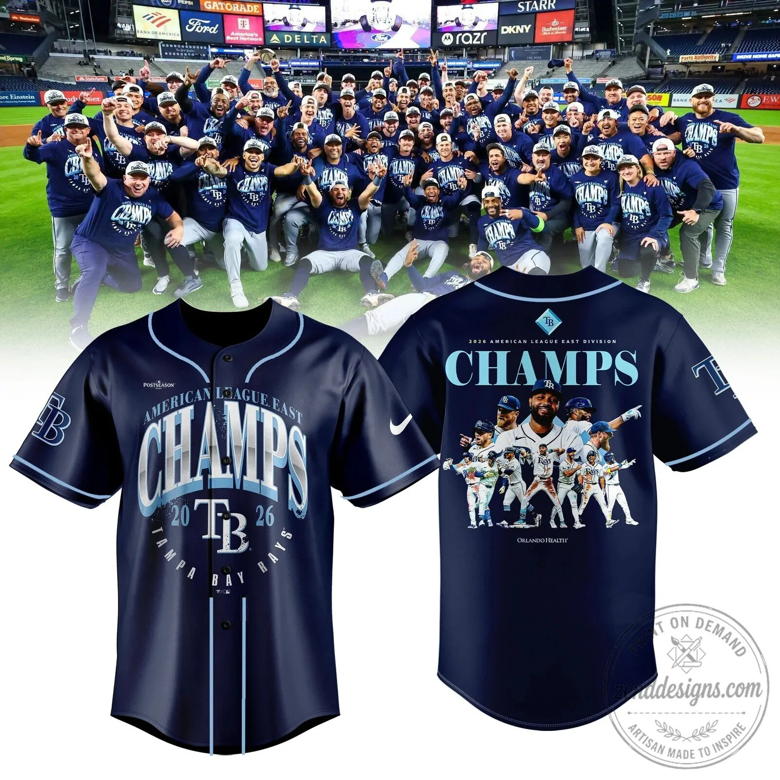 2026 American League East Division Champions Jersey for Tampa Bay Rays