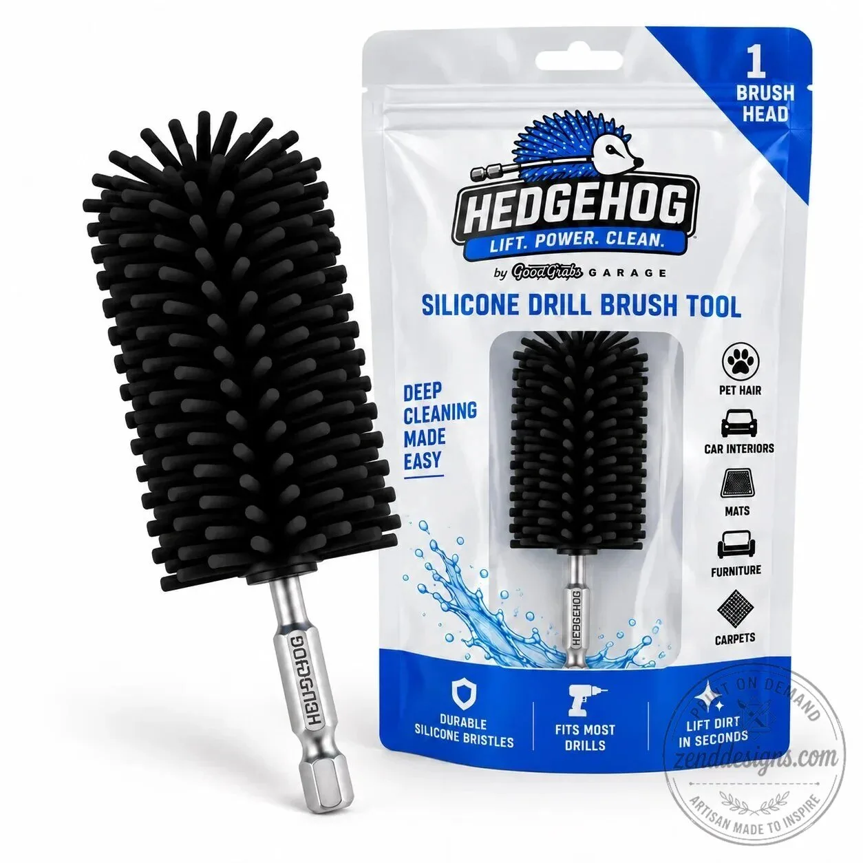 Hedgehog Silicone Drill Brush Tool for Pet Hair and Deep Cleaning 11 Hedgehog Silicone Drill Brush Tool for Pet Hair and Deep Cleaning